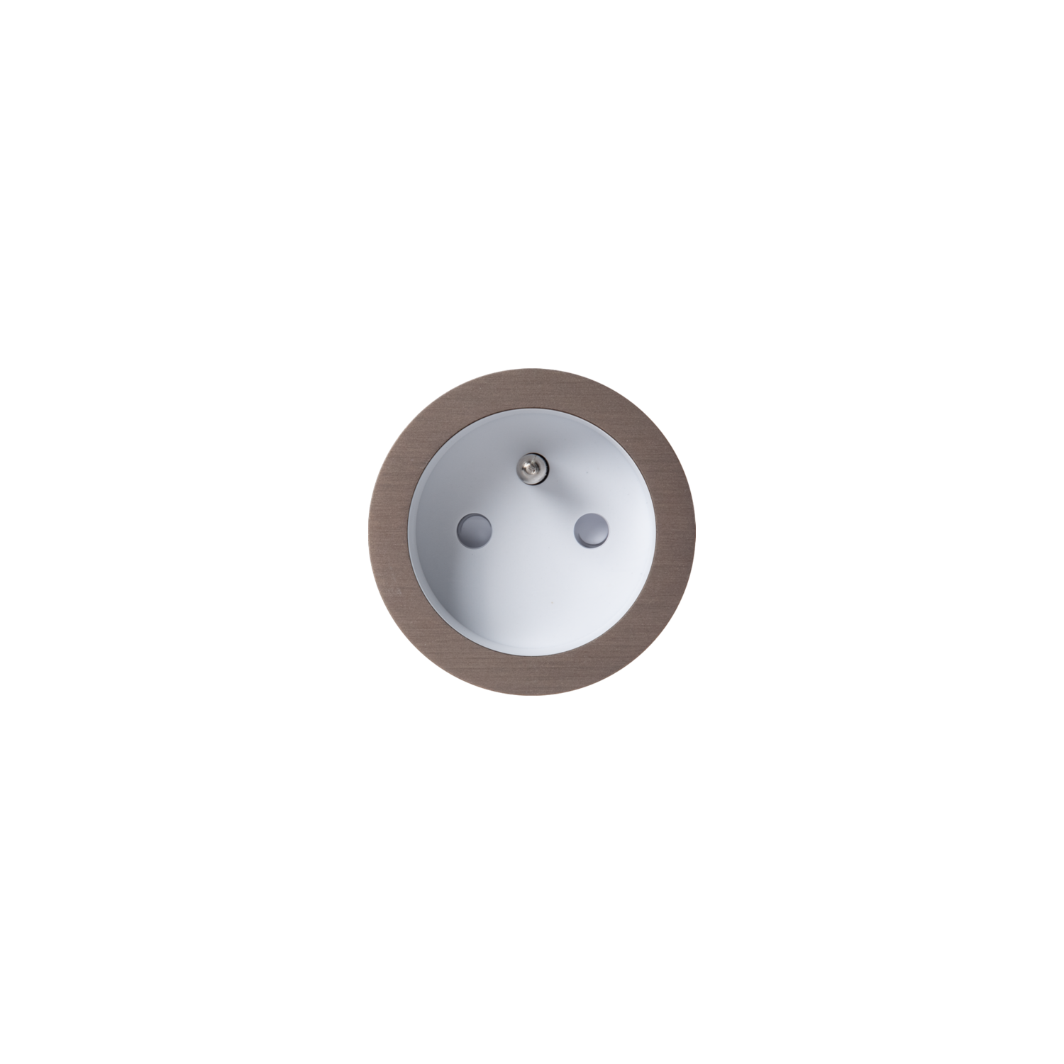 Rond 2.0 - multifit stopcontact nl-d dbrons/wit